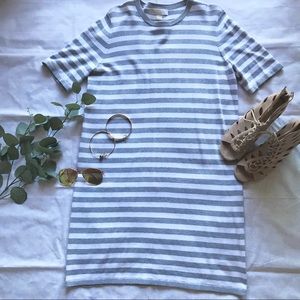 Michael Kors Grey and White Striped Dress